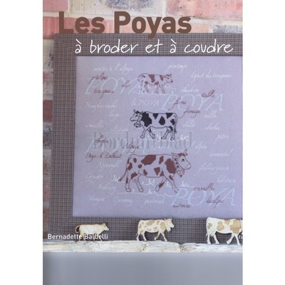 Borduurblad productfoto Bordurboek 'Les Poyas a broder et a coudre' ( De Alpen (met koeien), borduren en naaien