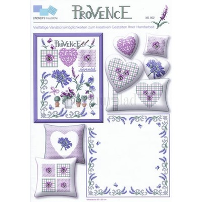 Borduurblad productfoto Lindner Kreuzstiche Leaflet 'Provence 002' 2